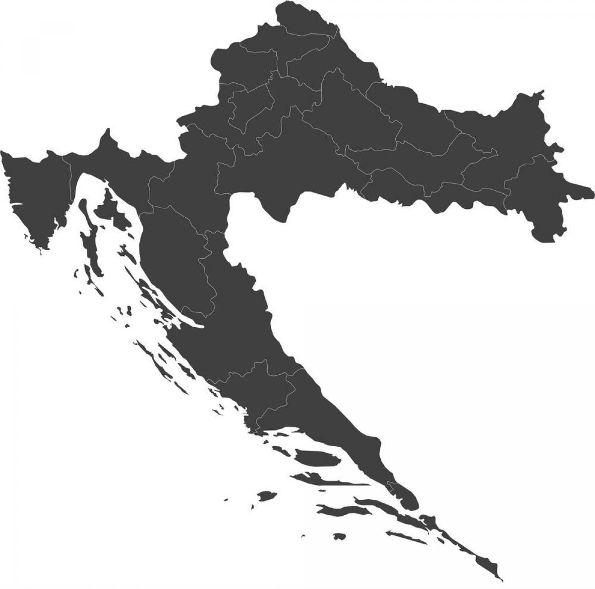 Carte vectorielle de la Croatie